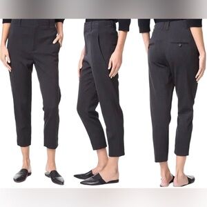 Vince Carrot Trousers (high waisted& tapered) - charcoal, 💯 wool- size 6